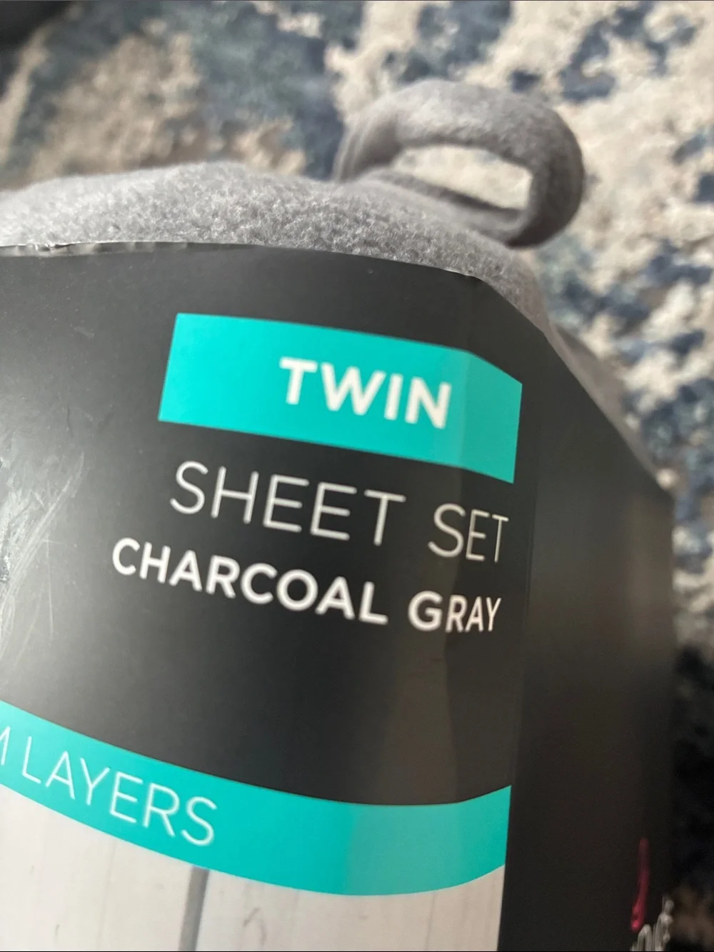 New Cuddl Duds Charcoal Microfleece Sheet Set Twin
